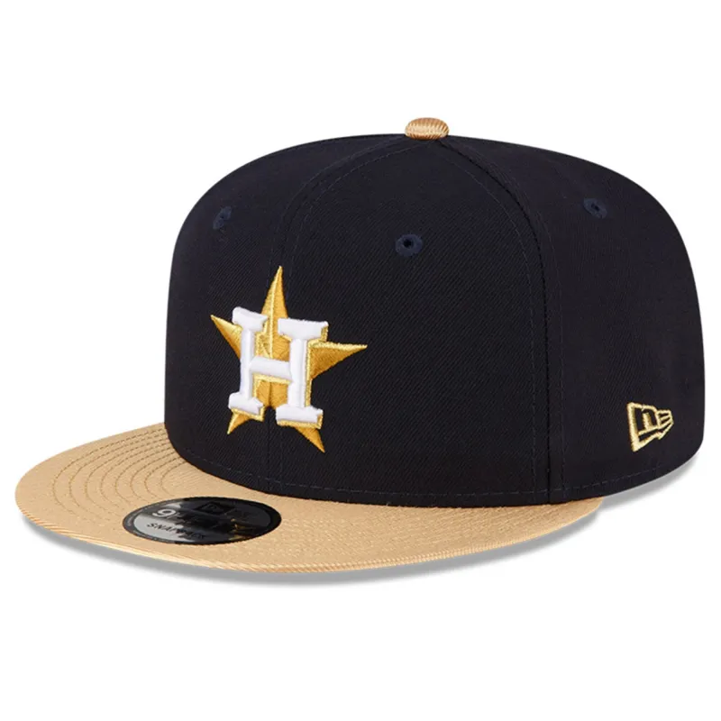 Men's New Era MLB Houston Astros 950 Gold 2023 Snapback - Navy/Gold sold by Zulily