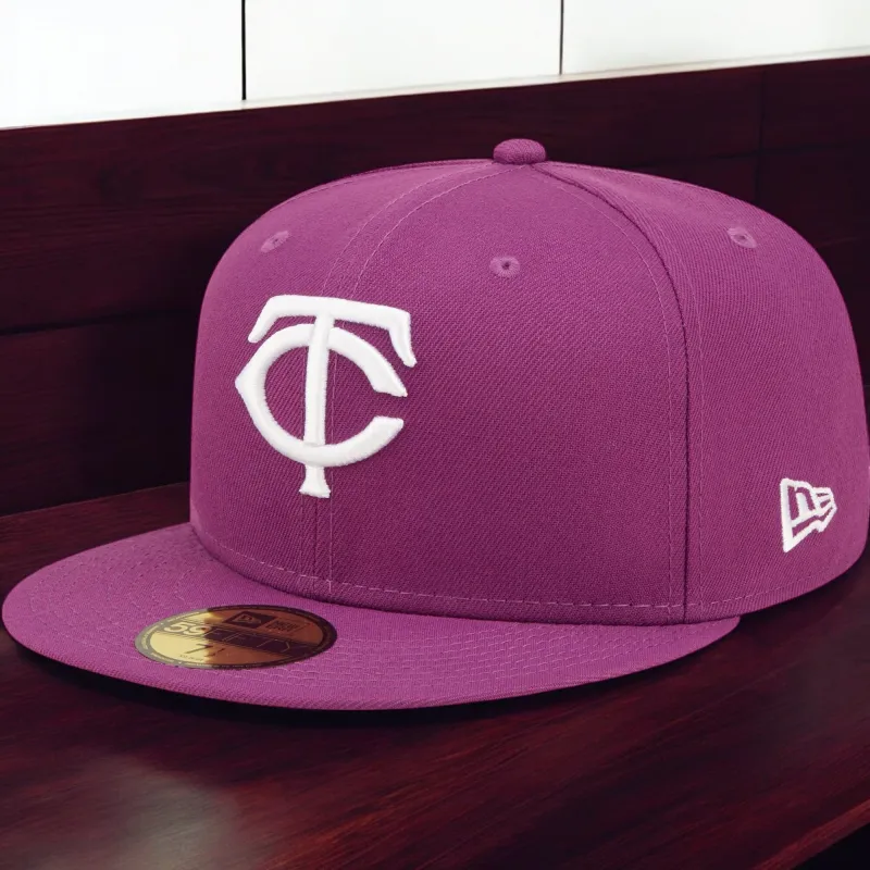 Men's New Era MLB Minnesota Twins 5950 Fitted - Sparkling Grape sold by Zulily