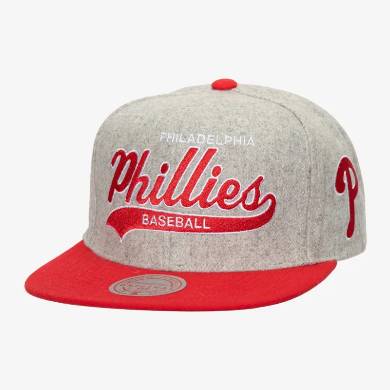 Men's Mitchell & Ness MLB Tailsweep 2.0 Melton Snapback Phillies sold by Zulily