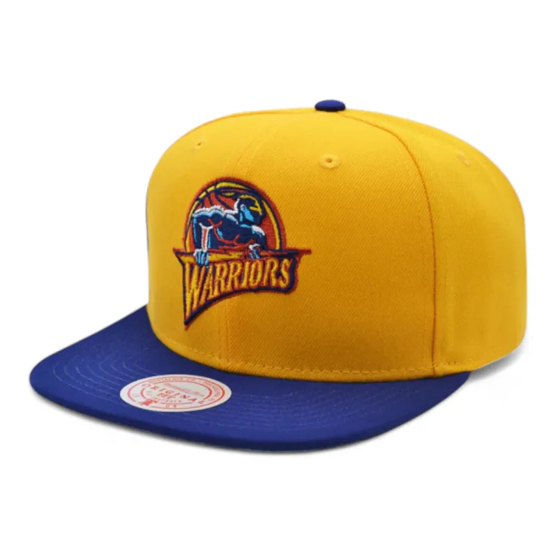 Men's Mitchell & Ness NBA Jumbotron Snapback Hwc Warriors - Yellow-Blue made by Mitchell & Ness