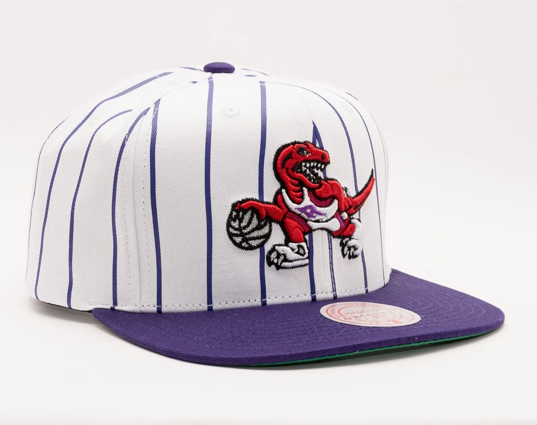 Men's Mitchell & Ness NBA Retro Pinstripe Snapback Hwc Raptors - White sold by Zulily product image thumbnail 3