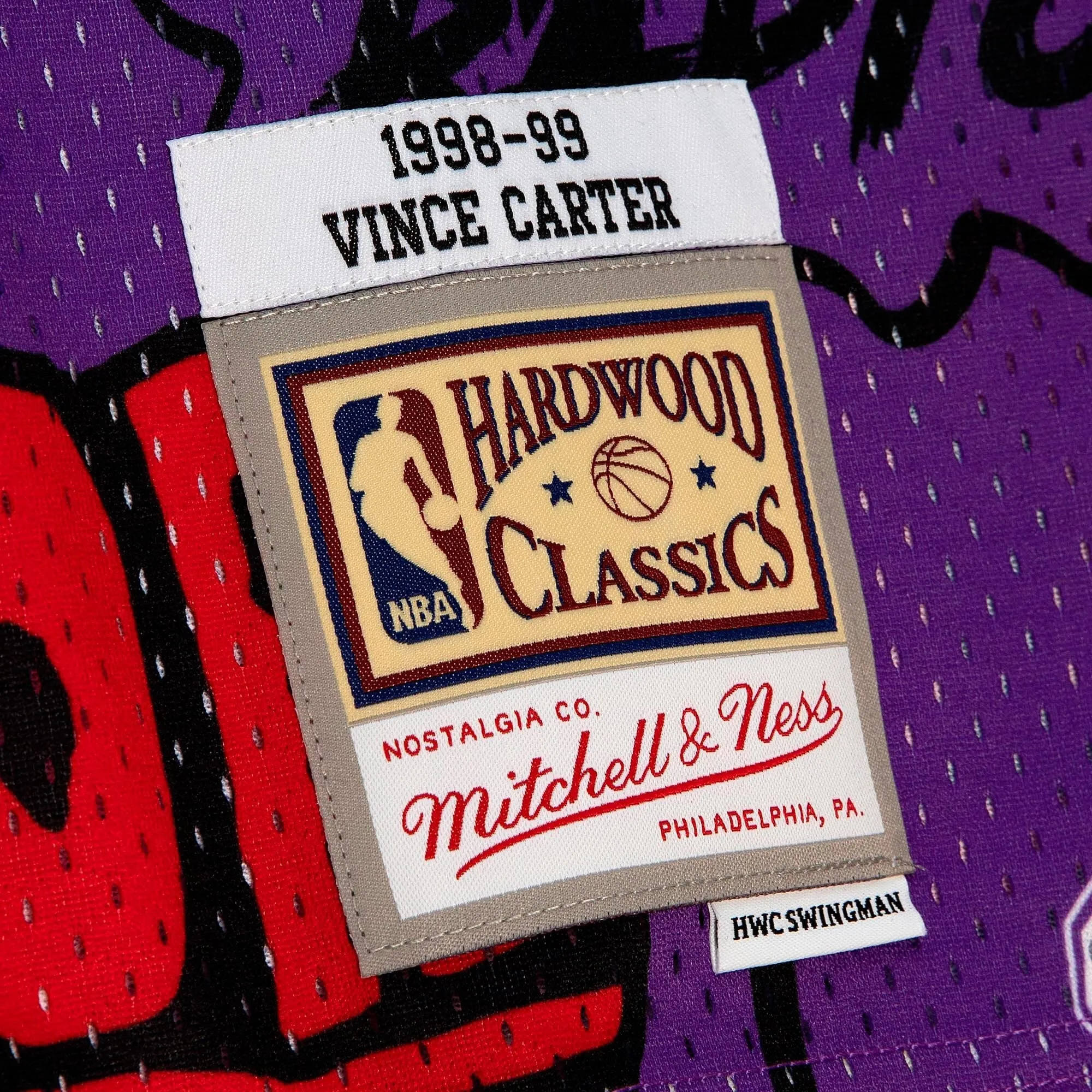 Men's Mitchell & Ness Slap Sticker Swingman Jersey Raptors 1998 Vince Carter sold by Zulily product image thumbnail 4