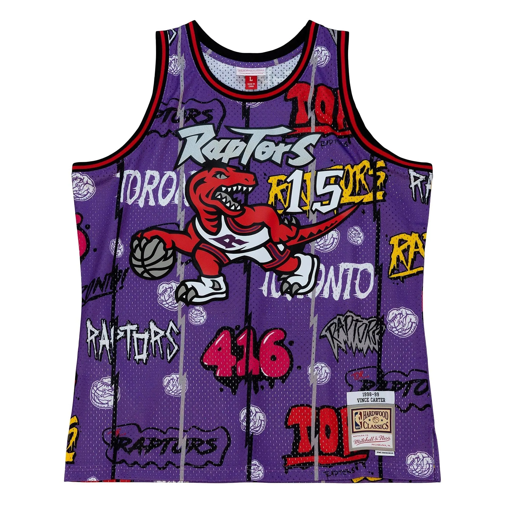 Men's Mitchell & Ness Slap Sticker Swingman Jersey Raptors 1998 Vince Carter sold by Zulily product image thumbnail 2