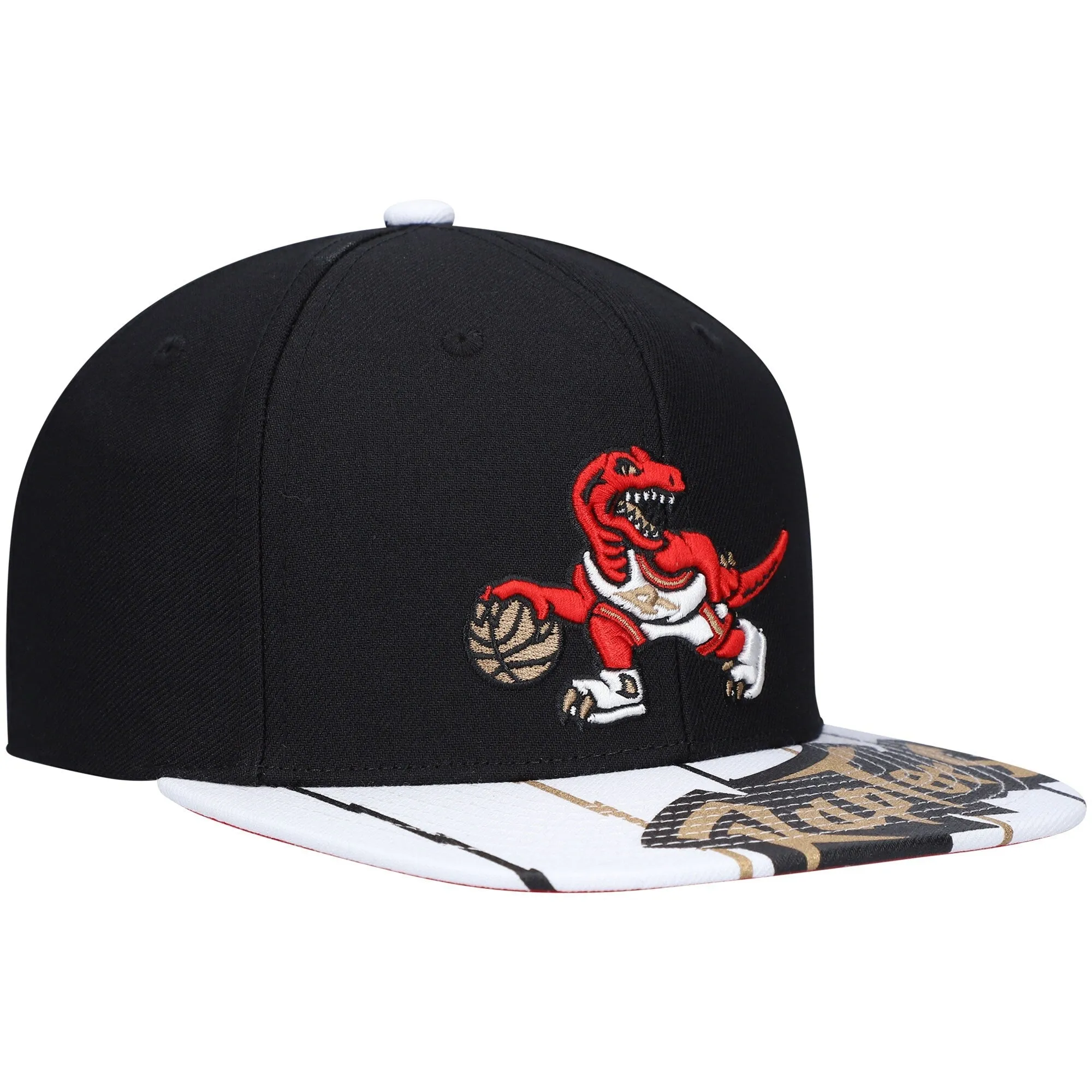 Men's Mitchell & Ness NBA Reload 3.0 Snapback Hwc Raptors - Black-White sold by Zulily product image thumbnail 3