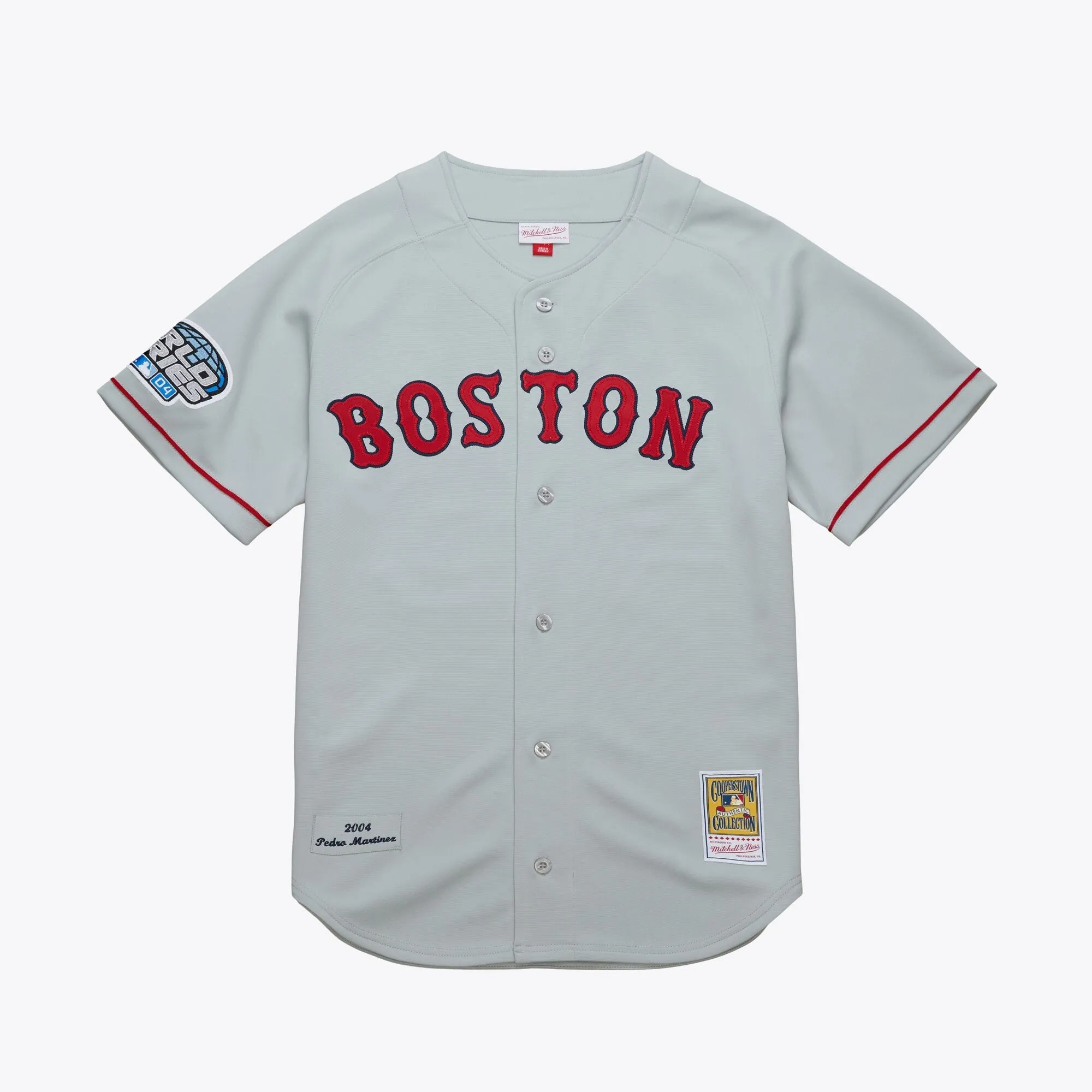 Men's Mitchell & Ness MLB Dark Jersey Red Sox 2004 Pedro Martinez sold by Zulily