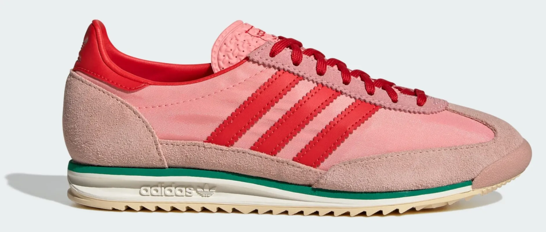 Women's adidas Sl 72 Og 'Semi Pink Spark Red' sold by Zulily