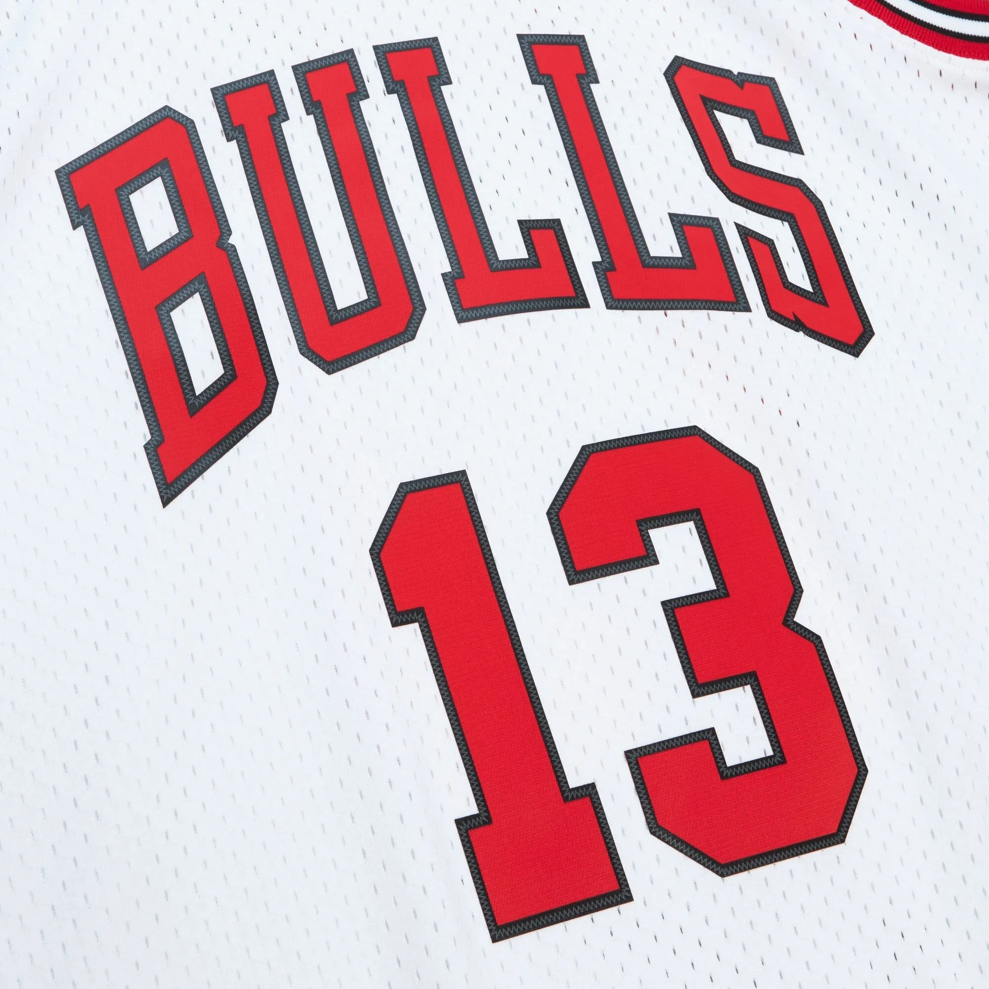 Men's Mitchell & Ness NBA White Jersey Bulls 1997 Luc Longley sold by Zulily product image thumbnail 3