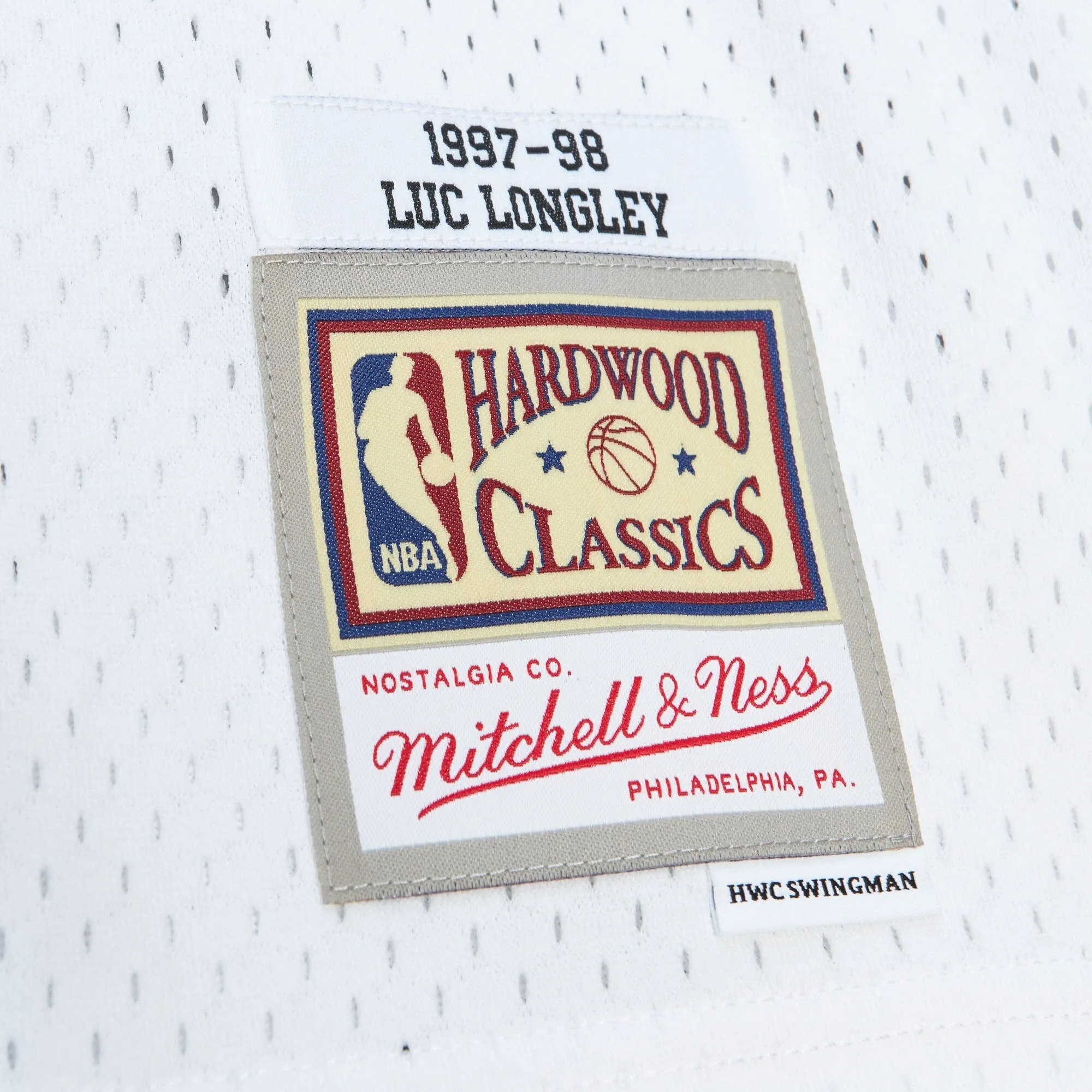 Men's Mitchell & Ness NBA White Jersey Bulls 1997 Luc Longley sold by Zulily product image thumbnail 4