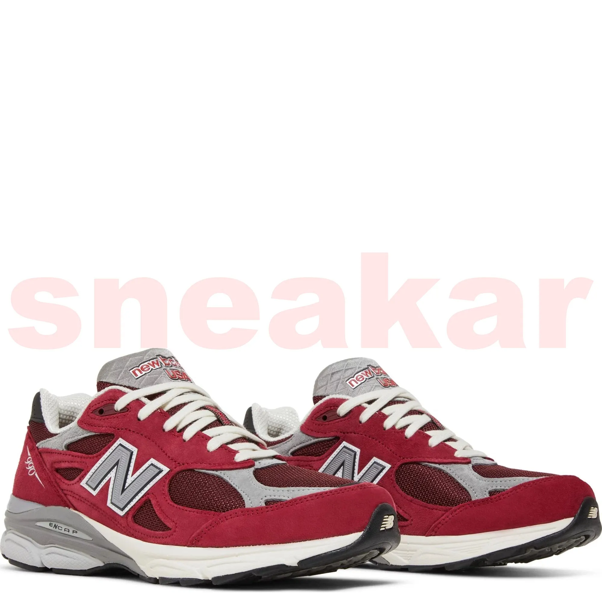 Men's New Balance X Teddy Santis 990V3 Miusa 'Red' sold by Zulily product image thumbnail 5