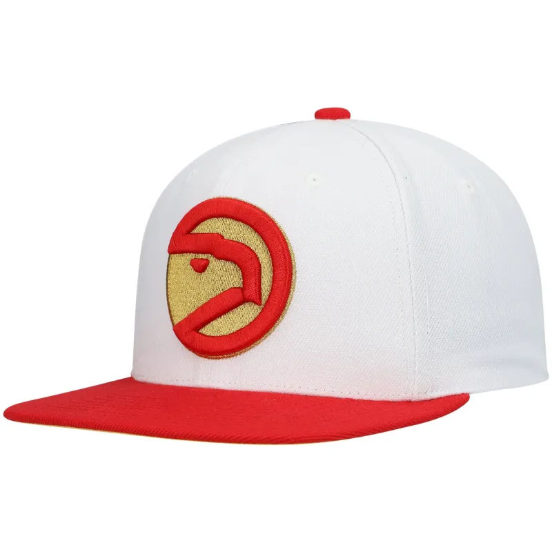 Men's Mitchell & Ness NBA 50Th Anni Snapback Hwc Hawks - White-Red made by Mitchell & Ness