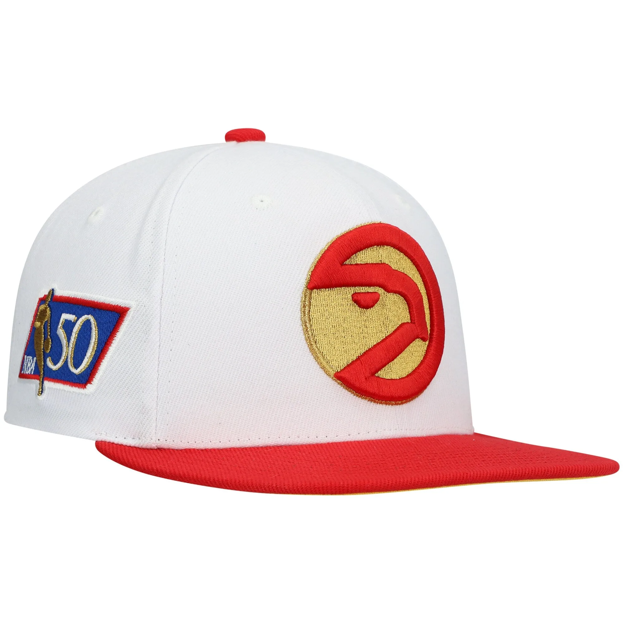 Men's Mitchell & Ness NBA 50Th Anni Snapback Hwc Hawks - White-Red sold by Zulily product image thumbnail 3