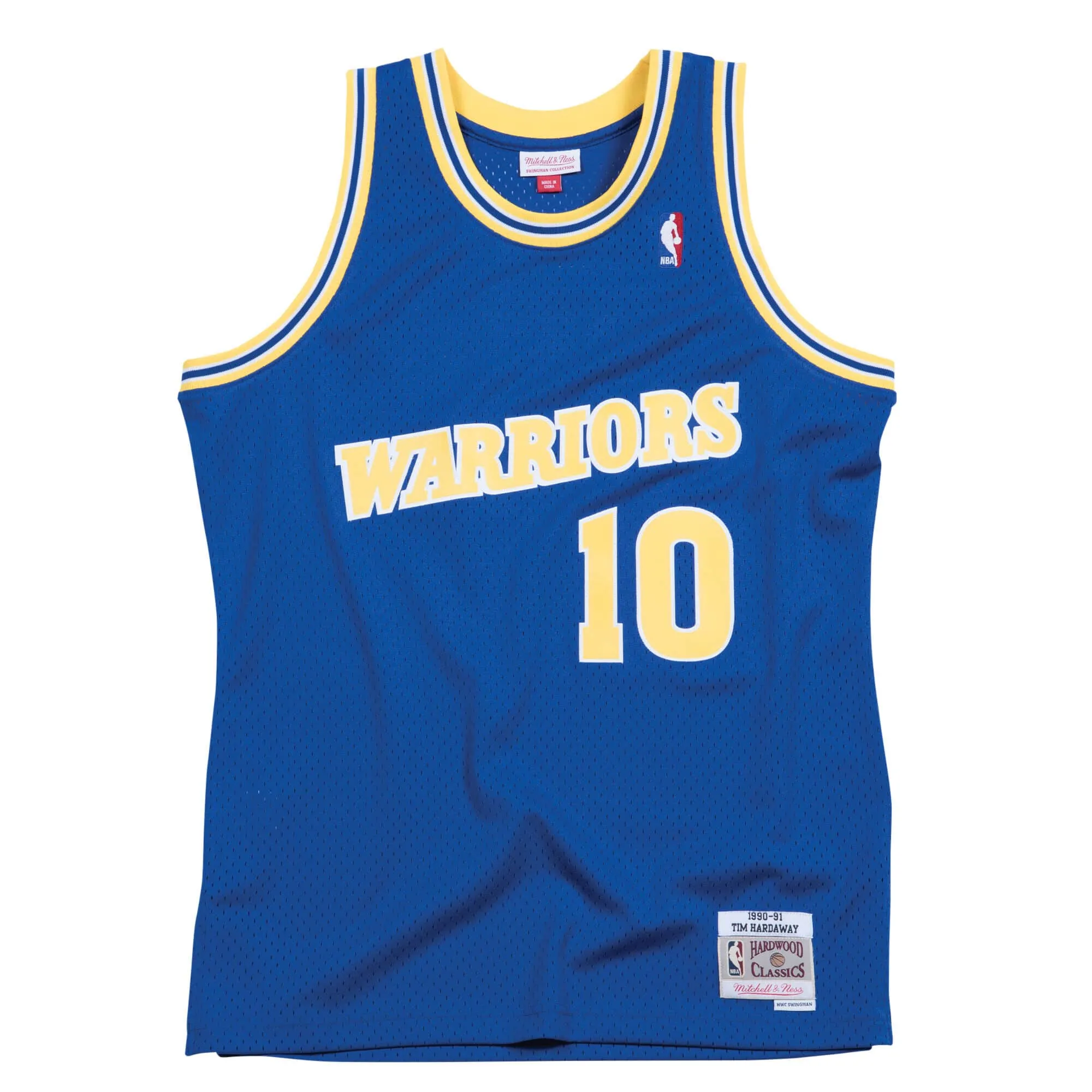 Men's Mitchell & Ness NBA Swingman Road Jersey Warriors 1990 Tim Hardaway sold by Zulily