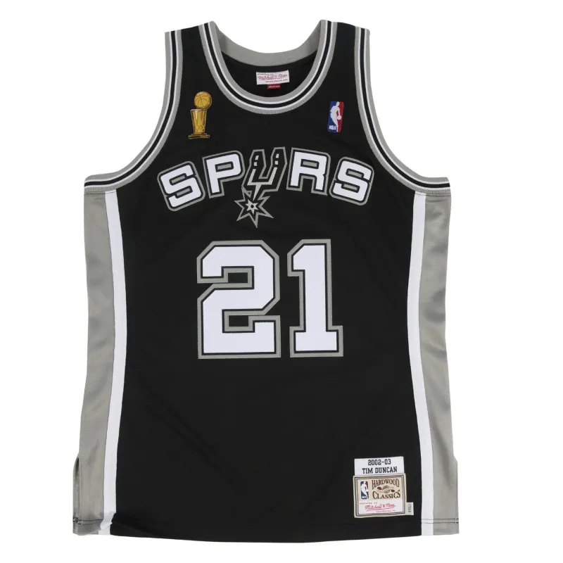 Mitchell & Ness NBA Authentic Jersey San Antonio Spurs 02 Tim Duncan sold by Zulily