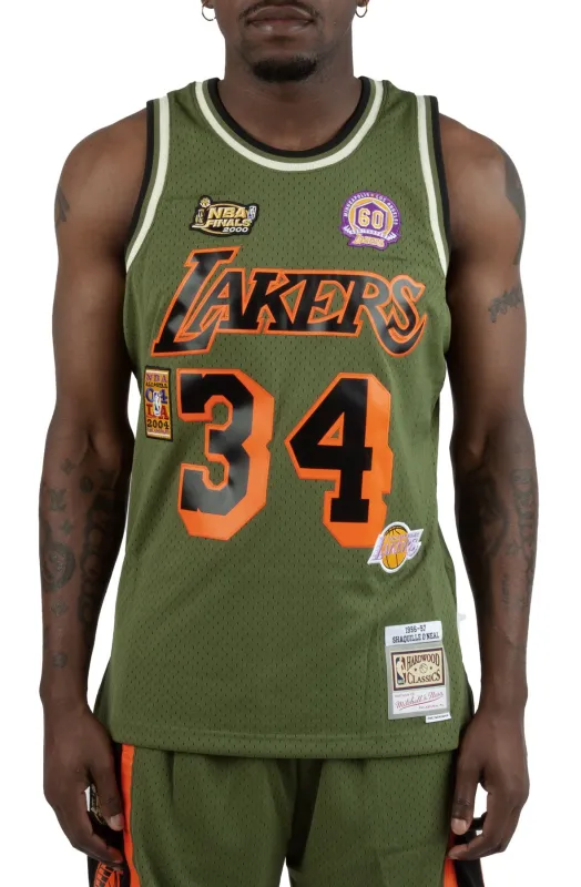 Men's Mitchell & Ness Flight Swingman Jersey Lakers 1996 Shaquille O'Neal made by Mitchell & Ness