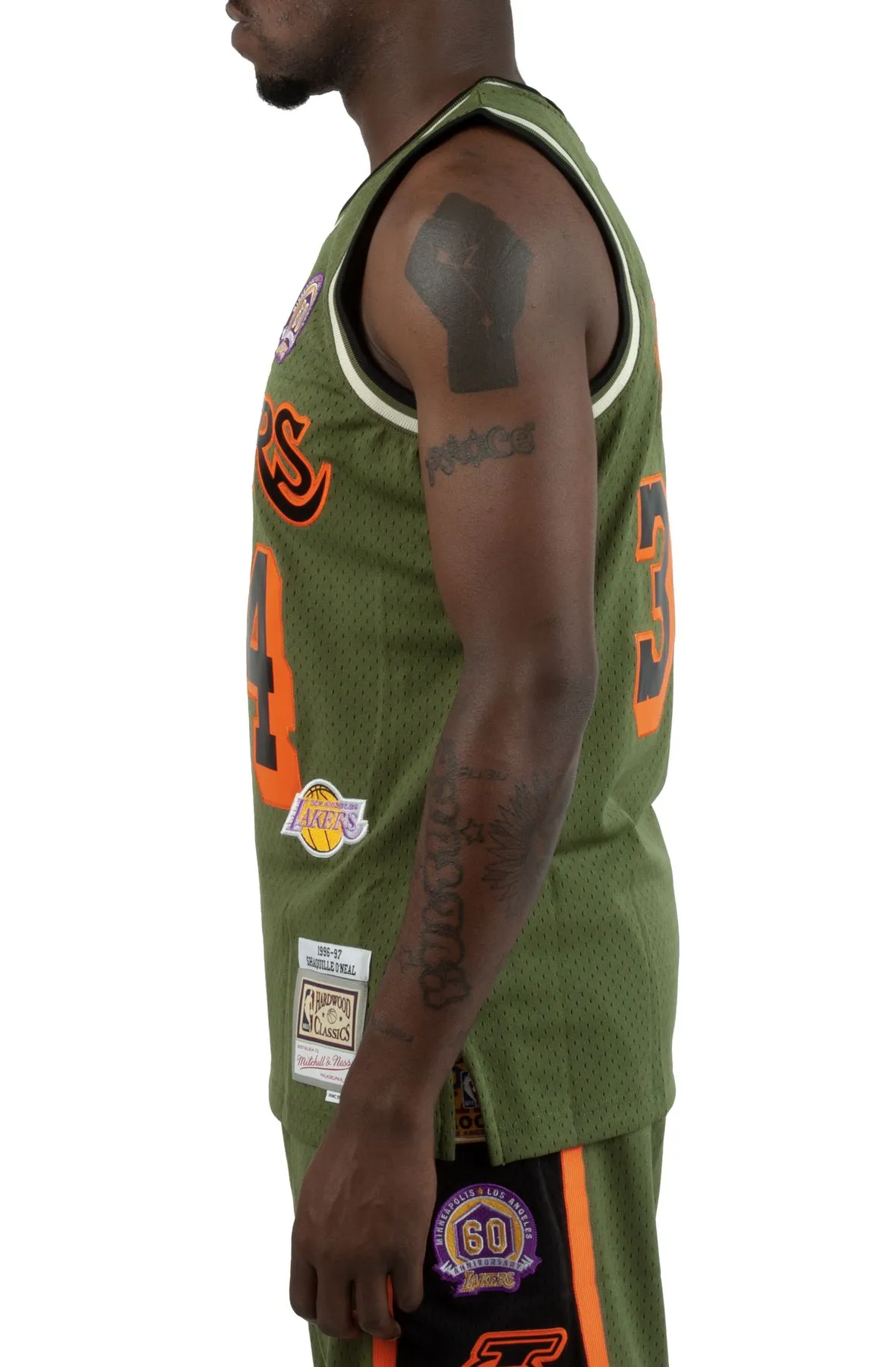 Men's Mitchell & Ness Flight Swingman Jersey Lakers 1996 Shaquille O'Neal sold by Zulily product image thumbnail 3