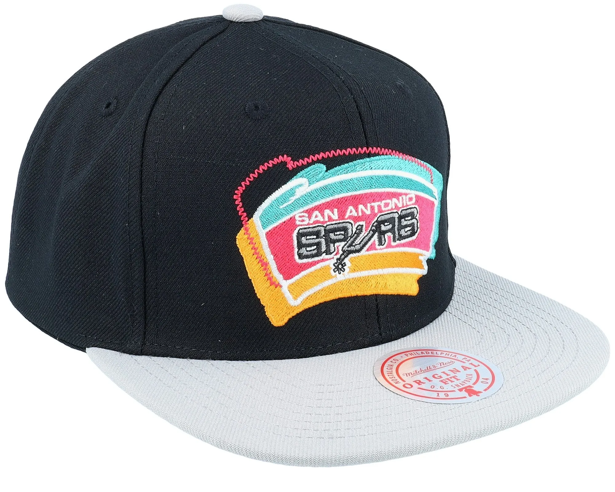 Men's Mitchell & Ness NBA Logo Blur Snapback Hwc Spurs - Black-Grey sold by Zulily product image thumbnail 2