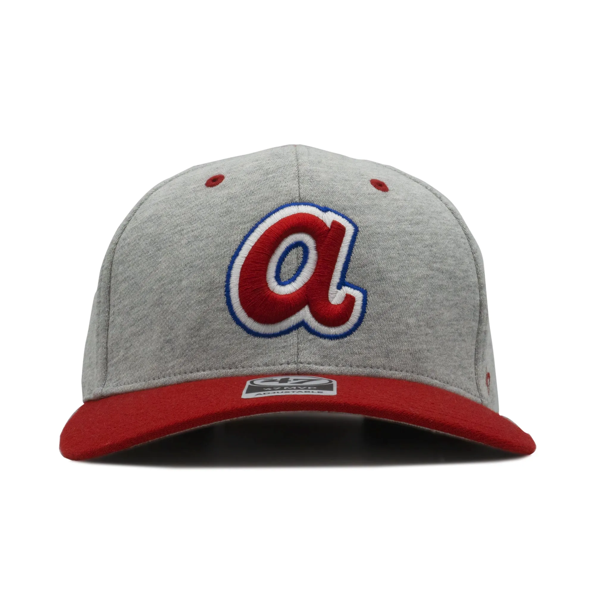 Men's 47 Brand Atlanta Braves Mvp Strapback - Grey/Red sold by Zulily product image thumbnail 4