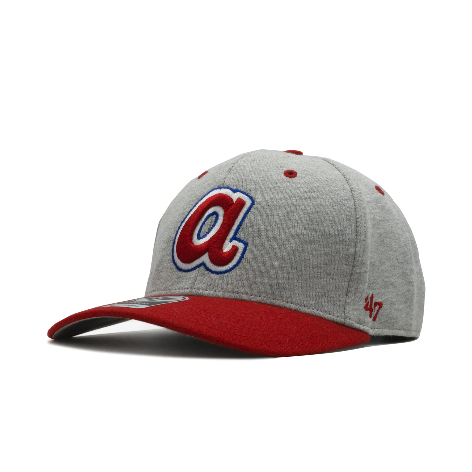 Men's 47 Brand Atlanta Braves Mvp Strapback - Grey/Red sold by Zulily