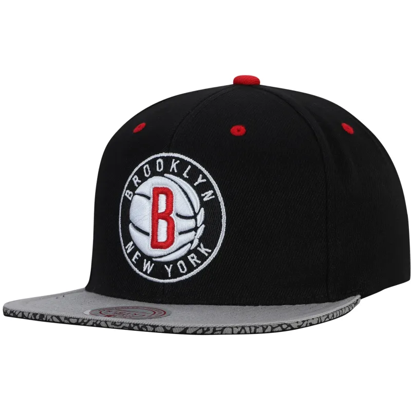 Men's Mitchell & Ness NBA Three Collection Snapback Nets - Black-Grey sold by Zulily