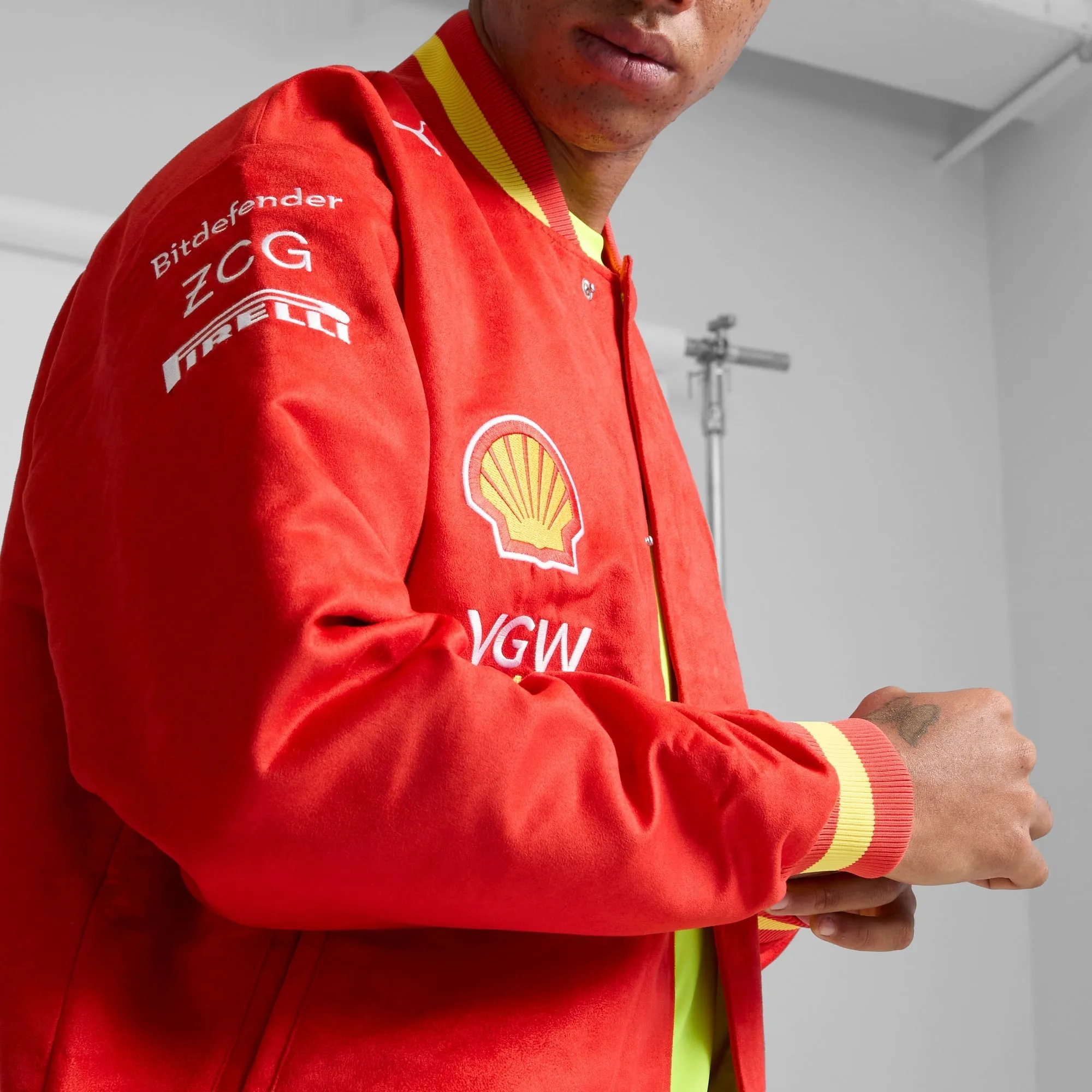Men's Puma Sf Team Varsity Jacket sold by Zulily product image thumbnail 4