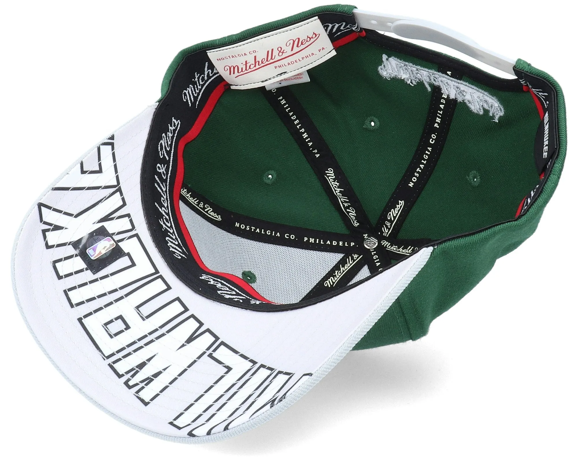 Men's Mitchell & Ness NBA Spot Lights Stretch Snapback Bucks - Green-Grey sold by Zulily product image thumbnail 4