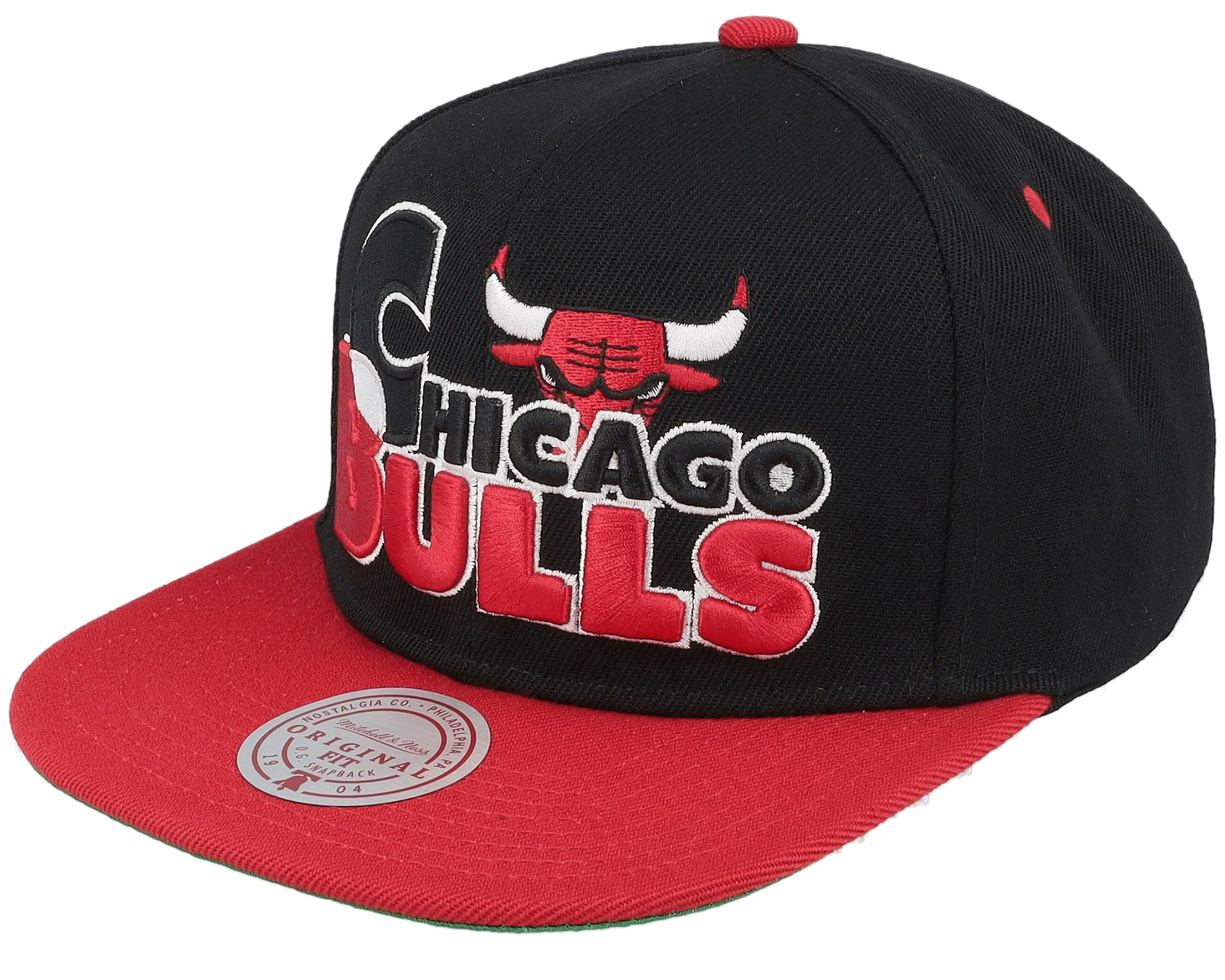 Men's Mitchell & Ness NBA Text Stack 1 Snapback Bulls sold by Zulily