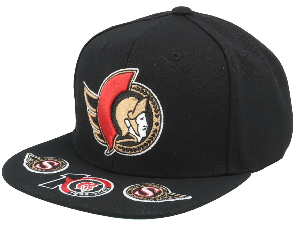 Men's Mitchell & Ness Nhl Vintage Hat Trick Snapback Senators - Black sold by Zulily
