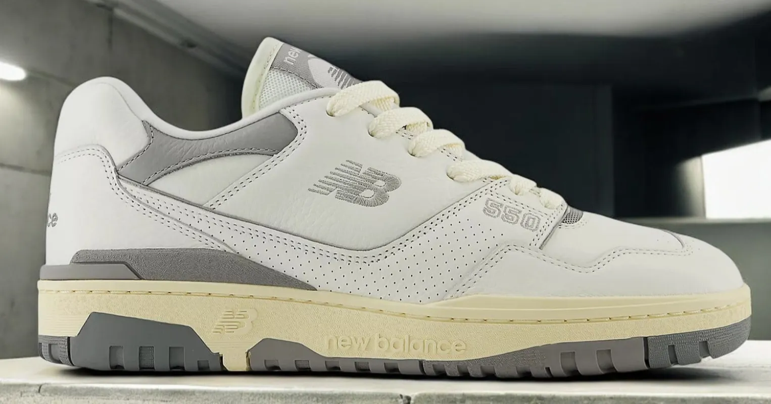 Men's New Balance 550 'Away Grey Mini Logo' sold by Zulily