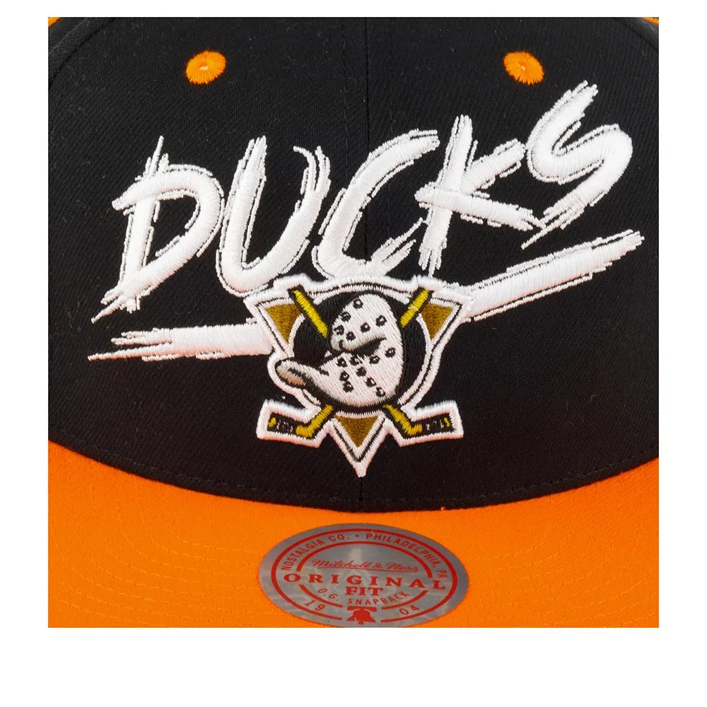 Men's Mitchell & Ness Nhl Transcript Snapback Ducks - Black-Orange sold by Zulily product image thumbnail 5