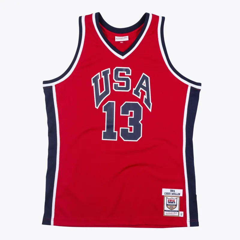 Men's Mitchell & Ness Authentic Jersey Usa 1984 Chris Mullin sold by Zulily