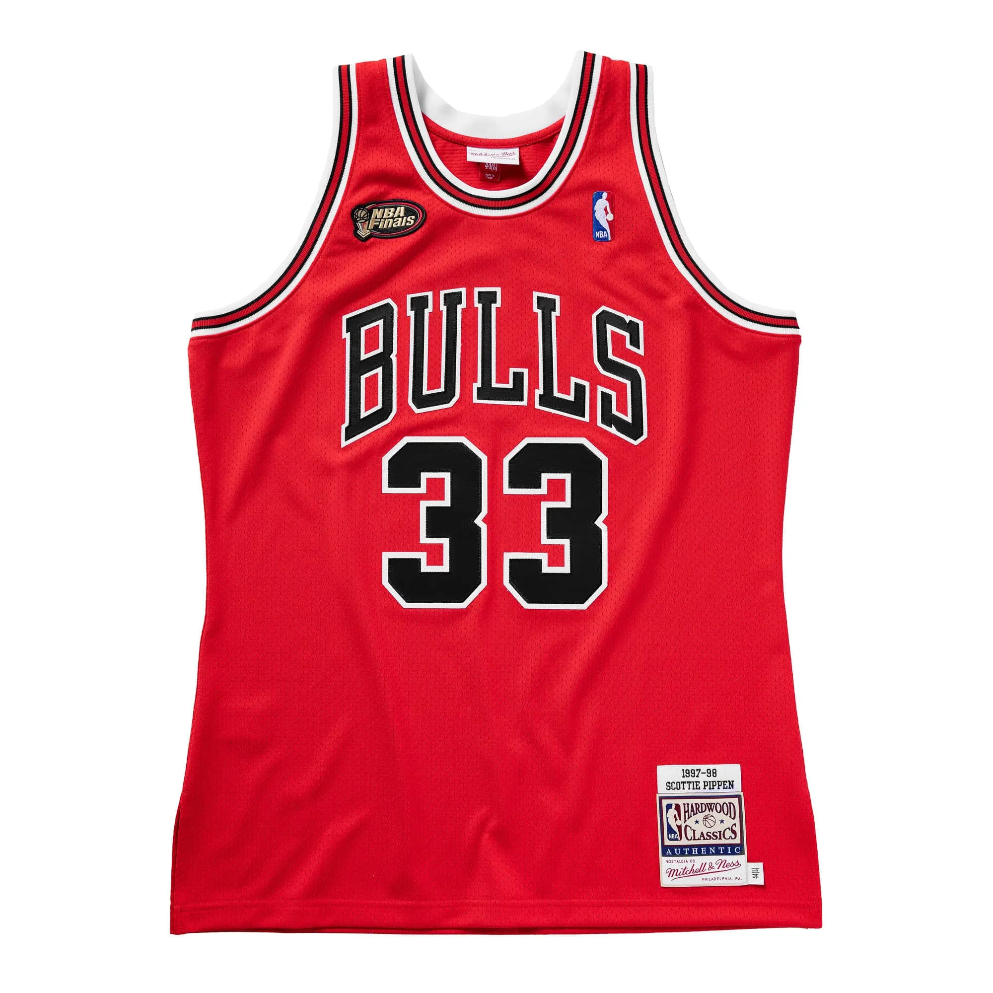 Men's Mitchell & Ness Authentic Road Finals Jersey Bulls 1997 Scottie Pippen sold by Zulily