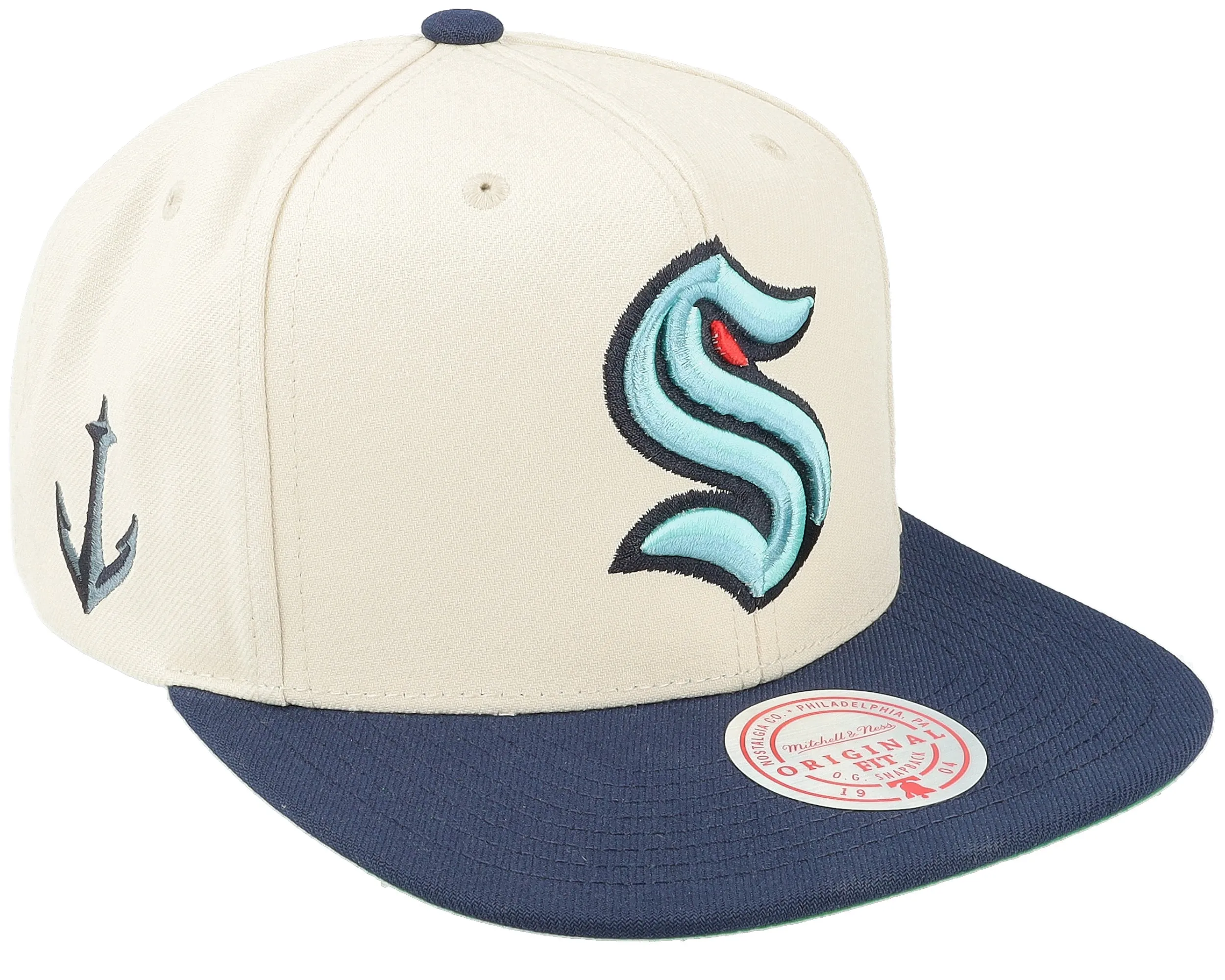 Men's Mitchell & Ness Nhl Vintage Off-White Snapback Kraken sold by Zulily