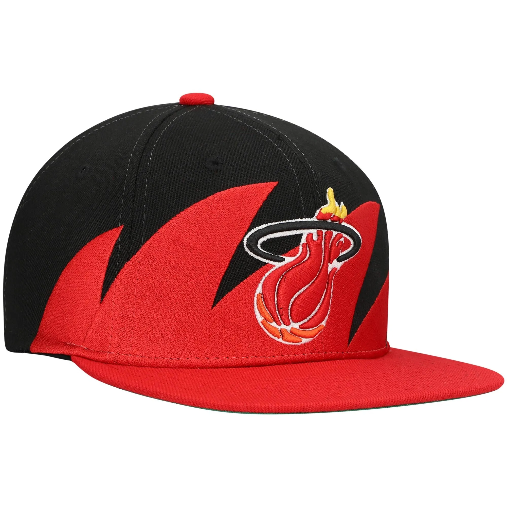 Men's Mitchell & Ness NBA Sharktooth Snapback Hwc Heat - Black-Red sold by Zulily product image thumbnail 3