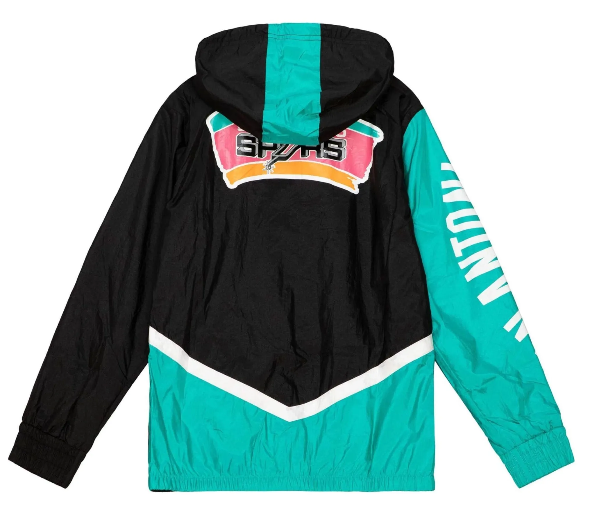 Men's Mitchell & Ness Undeniable Full Zip Windbreaker Spurs sold by Zulily product image thumbnail 2