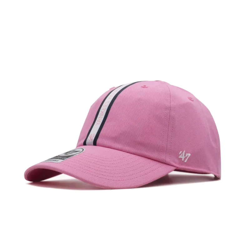Men's 47 Brand Ny Yankees Triple Stripe Clean Up Strapback - Pink sold by Zulily