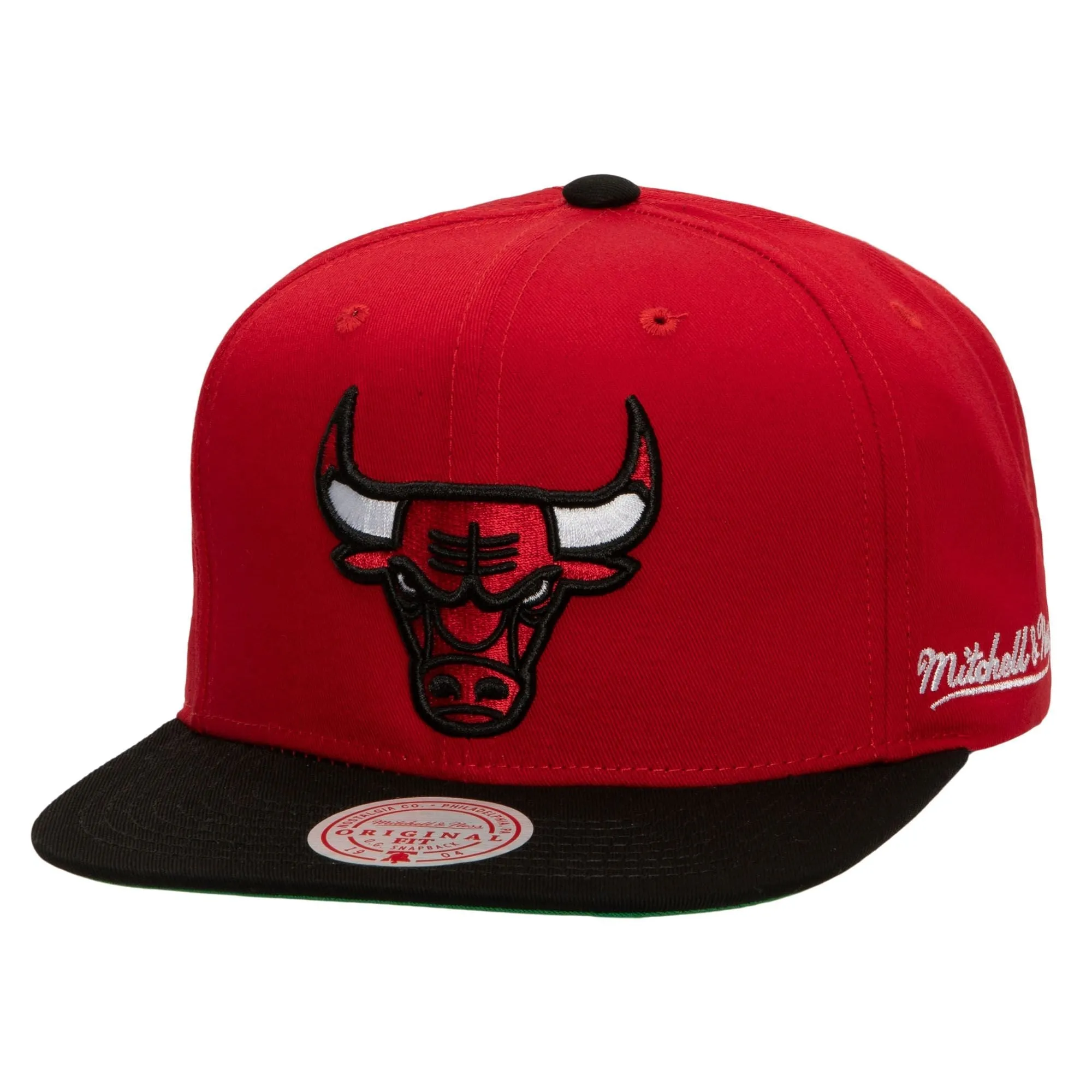 Men's Mitchell & Ness NBA Back In Action Snapback Bulls - Red sold by Zulily