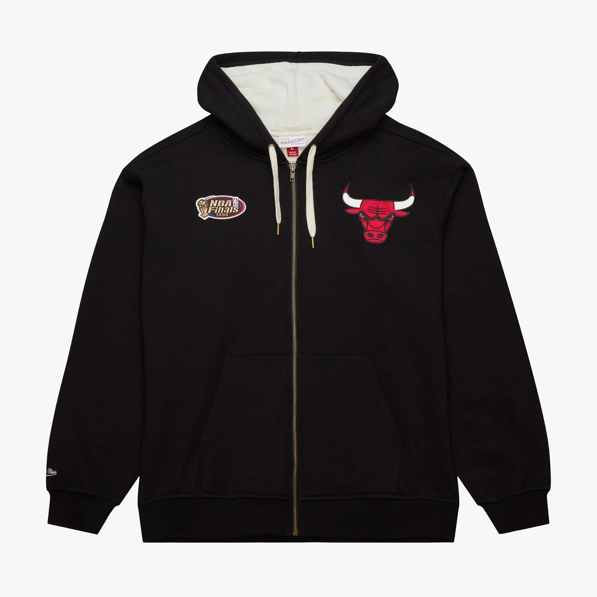 Men's Mitchell & Ness Playoff Win 2.0 Full Zip Fleece Vintage Logo Bulls sold by Zulily