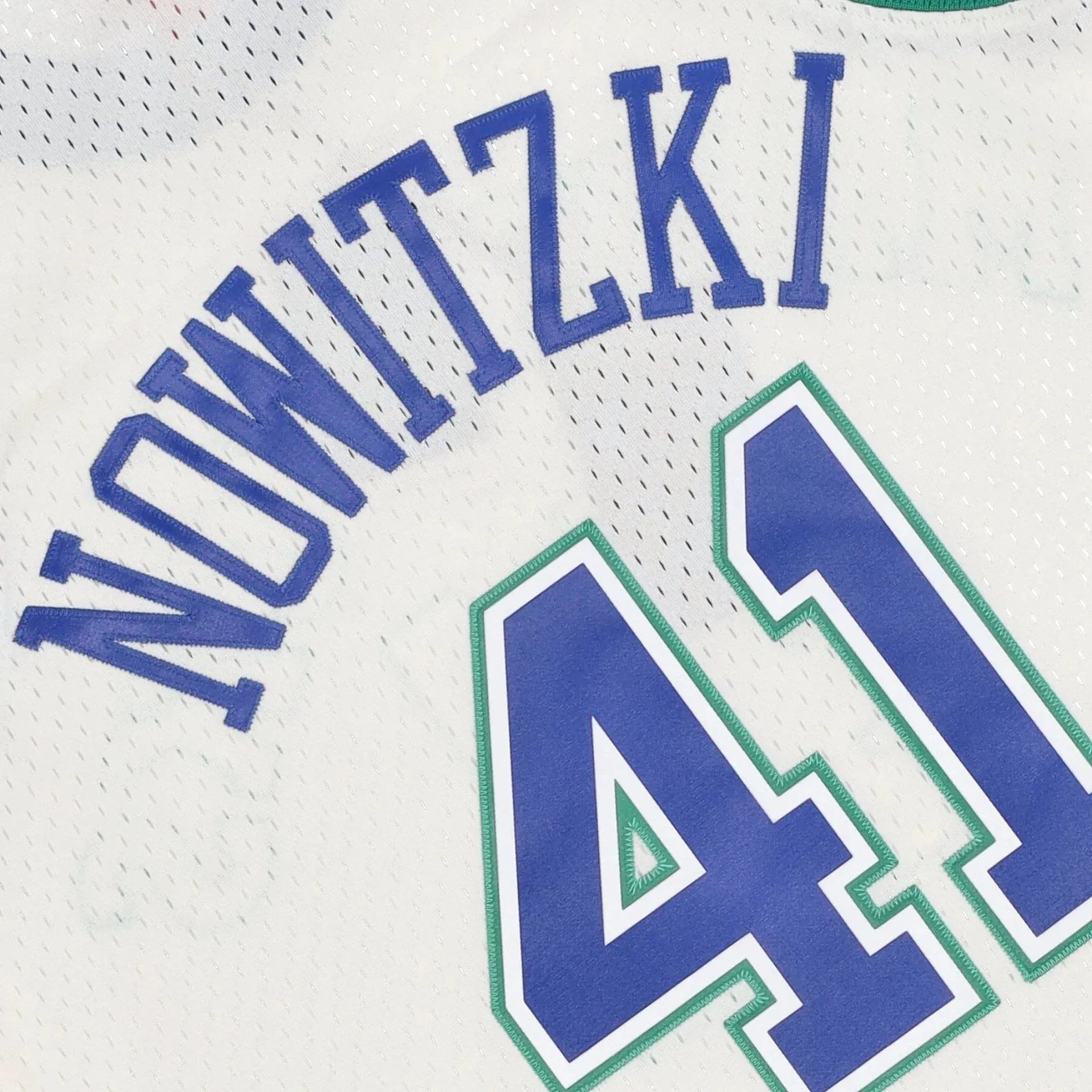 Men's Mitchell & Ness Cream Swingman Jersey Mavericks 1998 Dirk Nowitzki sold by Zulily product image thumbnail 3