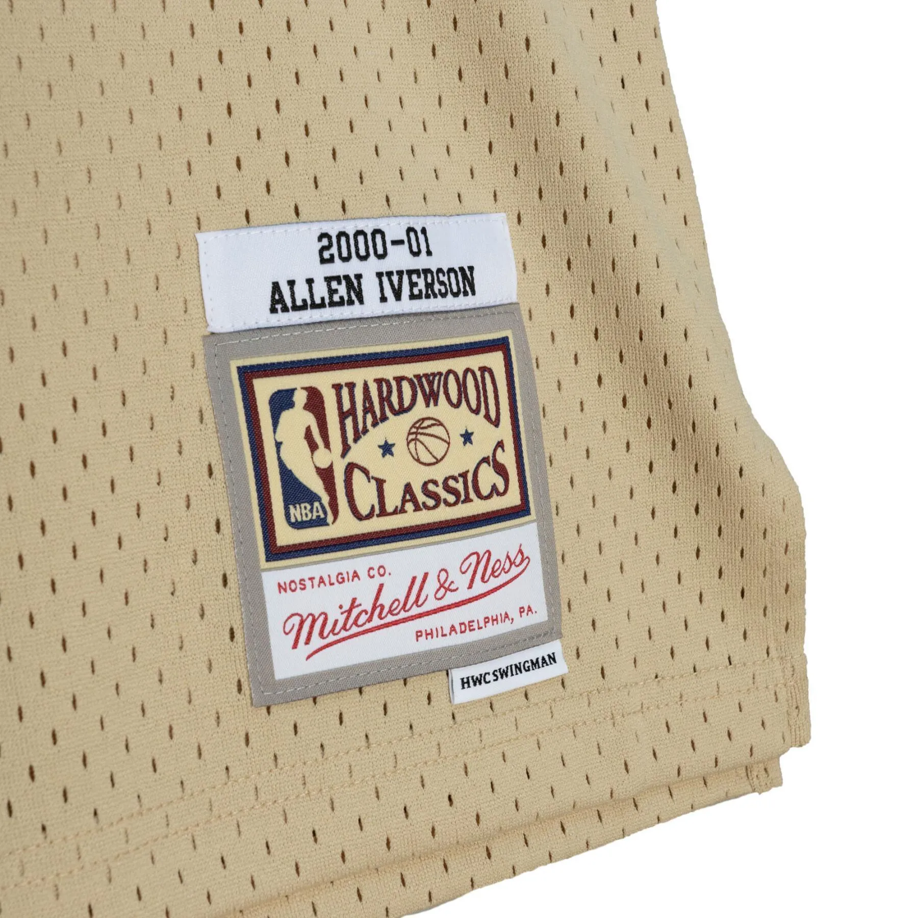 Men's Mitchell & Ness Khaki Black Swingman Jersey 76Ers 2000 Allen Iverson sold by Zulily product image thumbnail 4