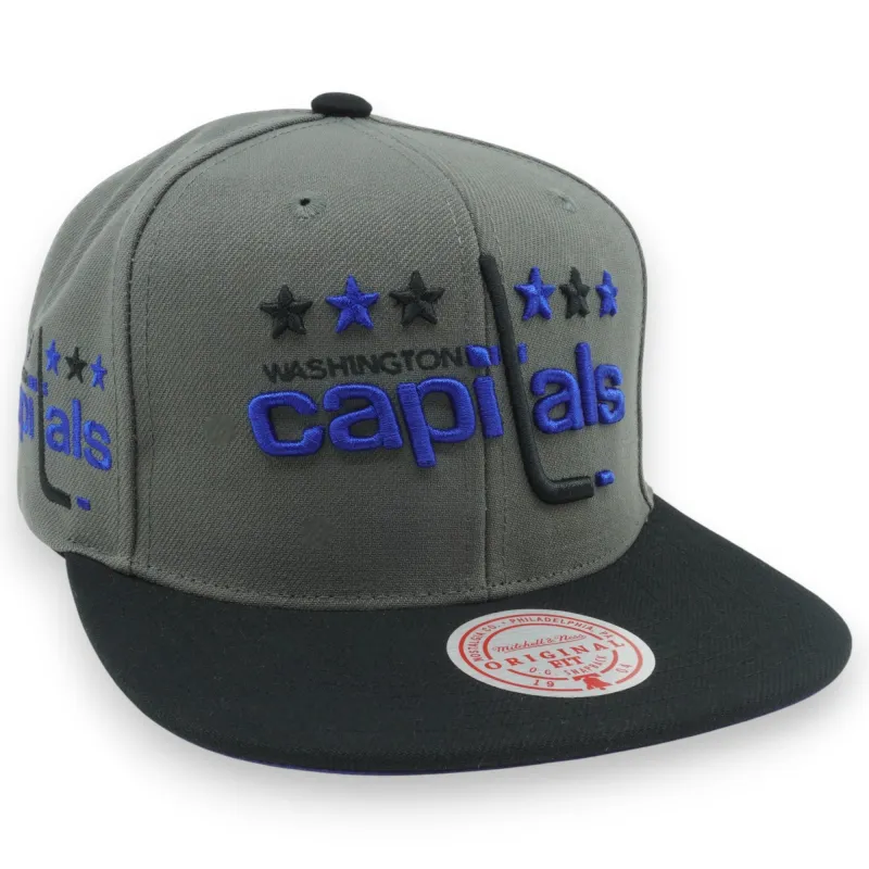 Men's Mitchell & Ness Nhl Storm Front Snapback Vntg Capitals - Grey sold by Zulily