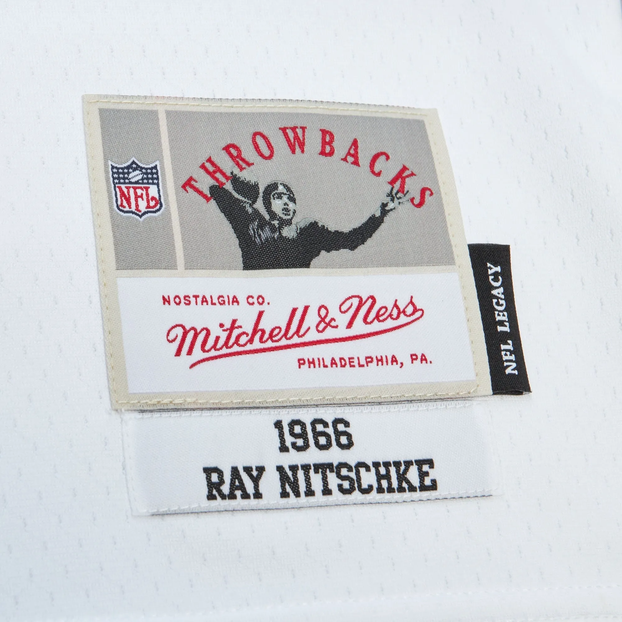 Men's Mitchell & Ness NFL White Jersey Packers 1966 Ray Nitschke sold by Zulily product image thumbnail 4