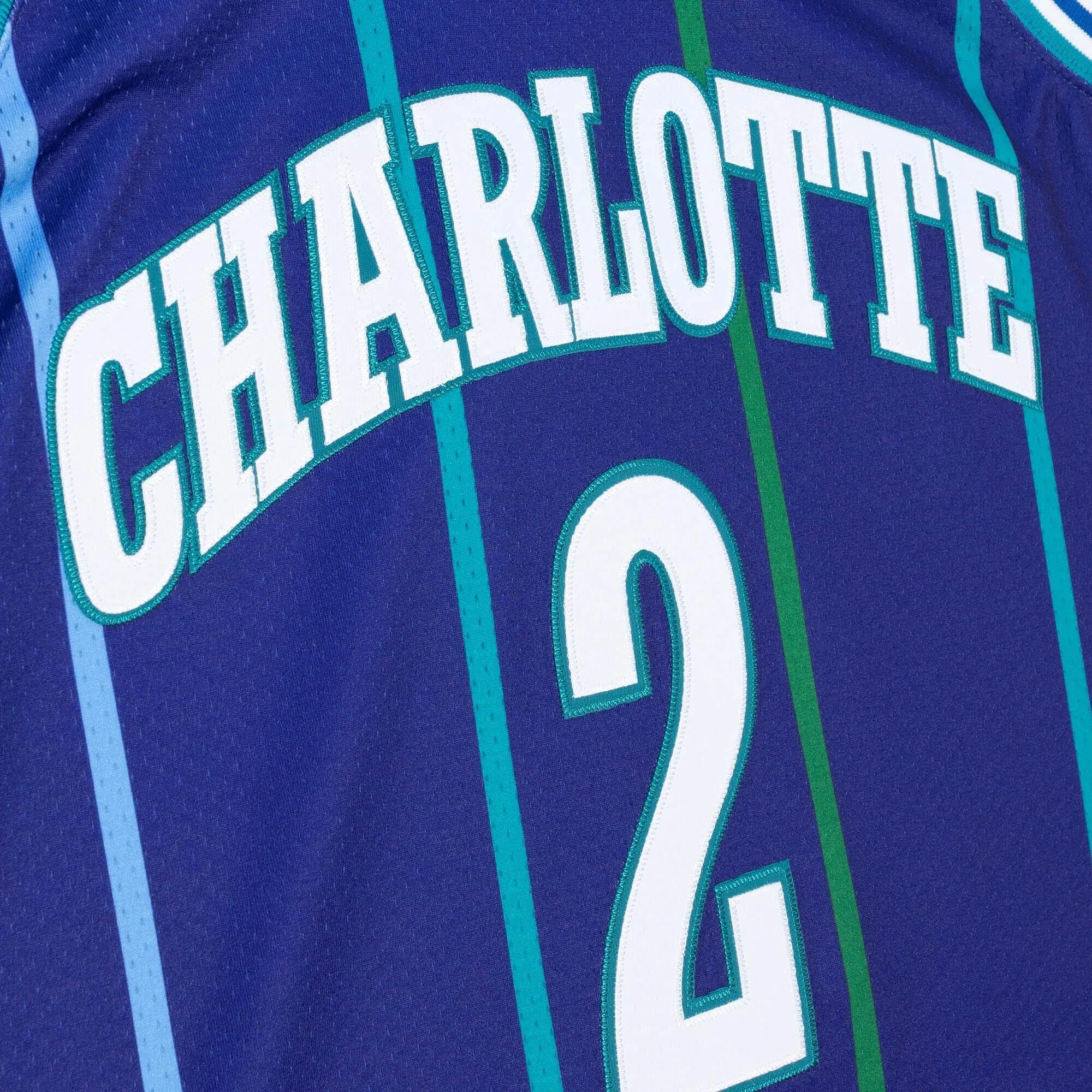 Mitchell & Ness NBA Authentic Alternate Jersey Charlotte Hornets 94 Larry Johnson sold by Zulily product image thumbnail 3
