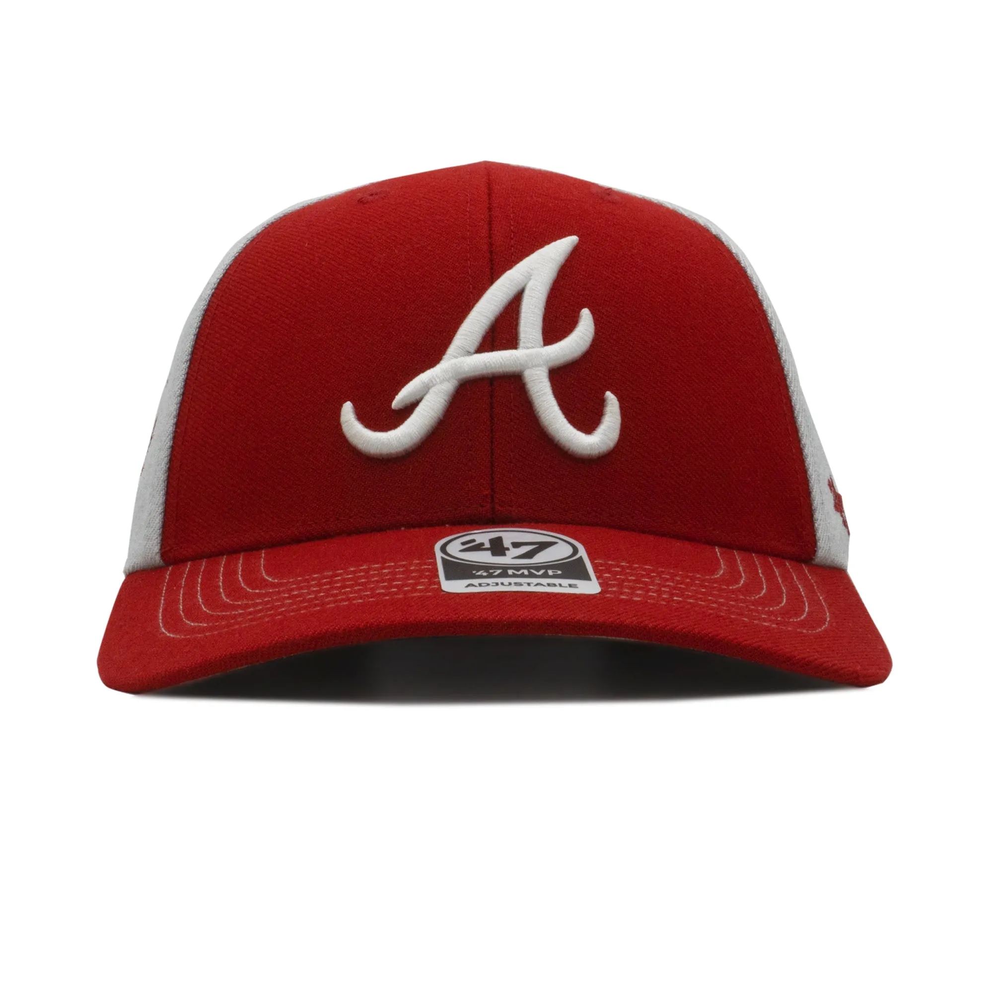 Men's 47 Brand Atlanta Braves Mvp Strapback - Red/Grey sold by Zulily product image thumbnail 4