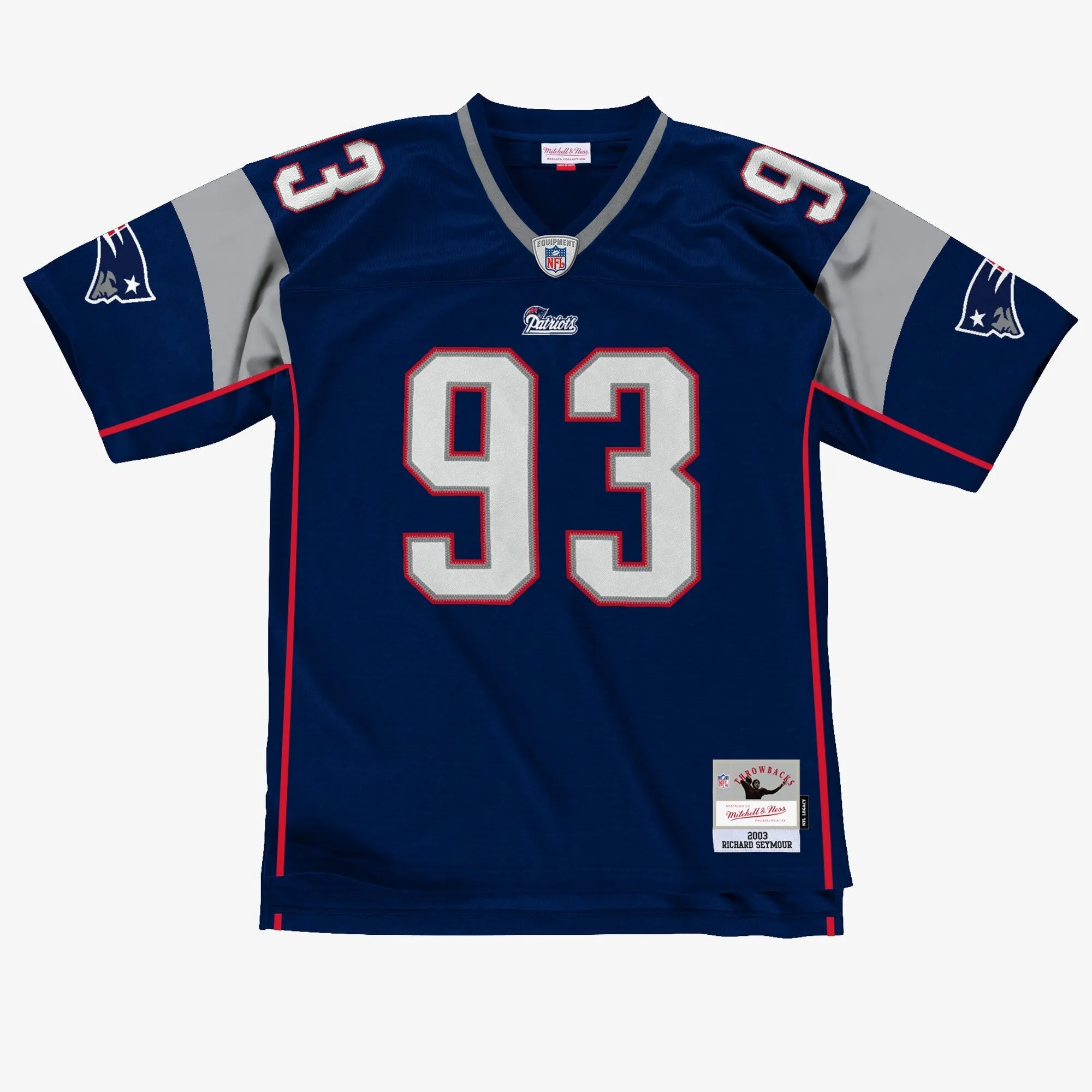 Men's Mitchell & Ness NFL Legacy Jersey Patriots 2003 Richard Seymour sold by Zulily