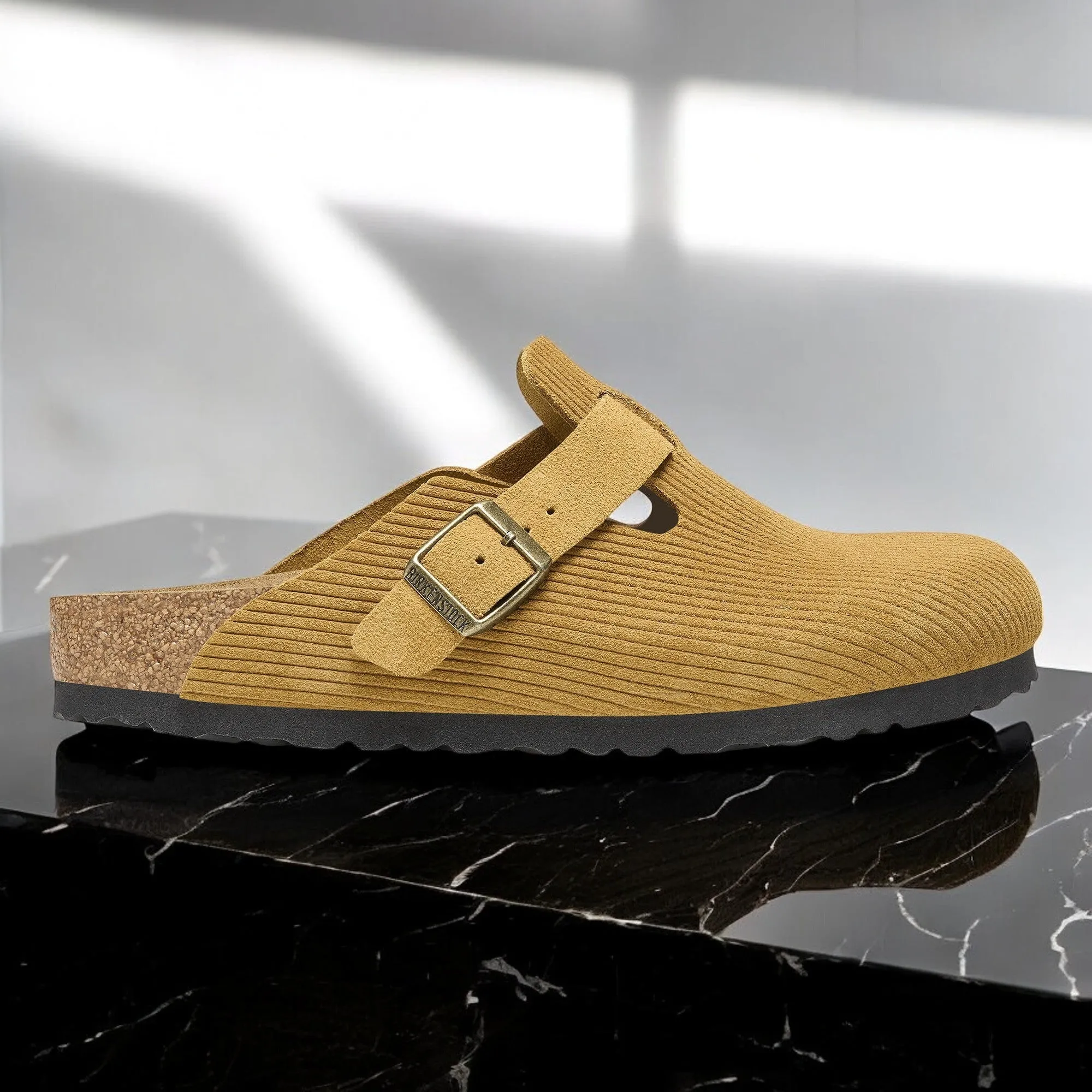 Unisex Birkenstock Boston Suede Embossed 'Regular Fit' sold by Zulily product image thumbnail 3