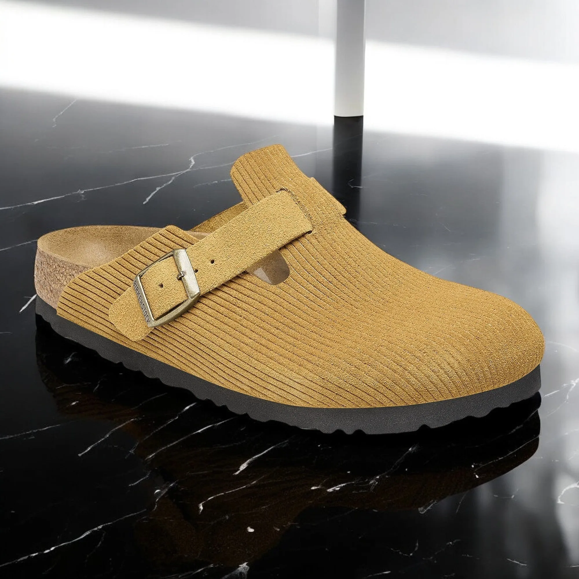 Unisex Birkenstock Boston Suede Embossed 'Regular Fit' sold by Zulily