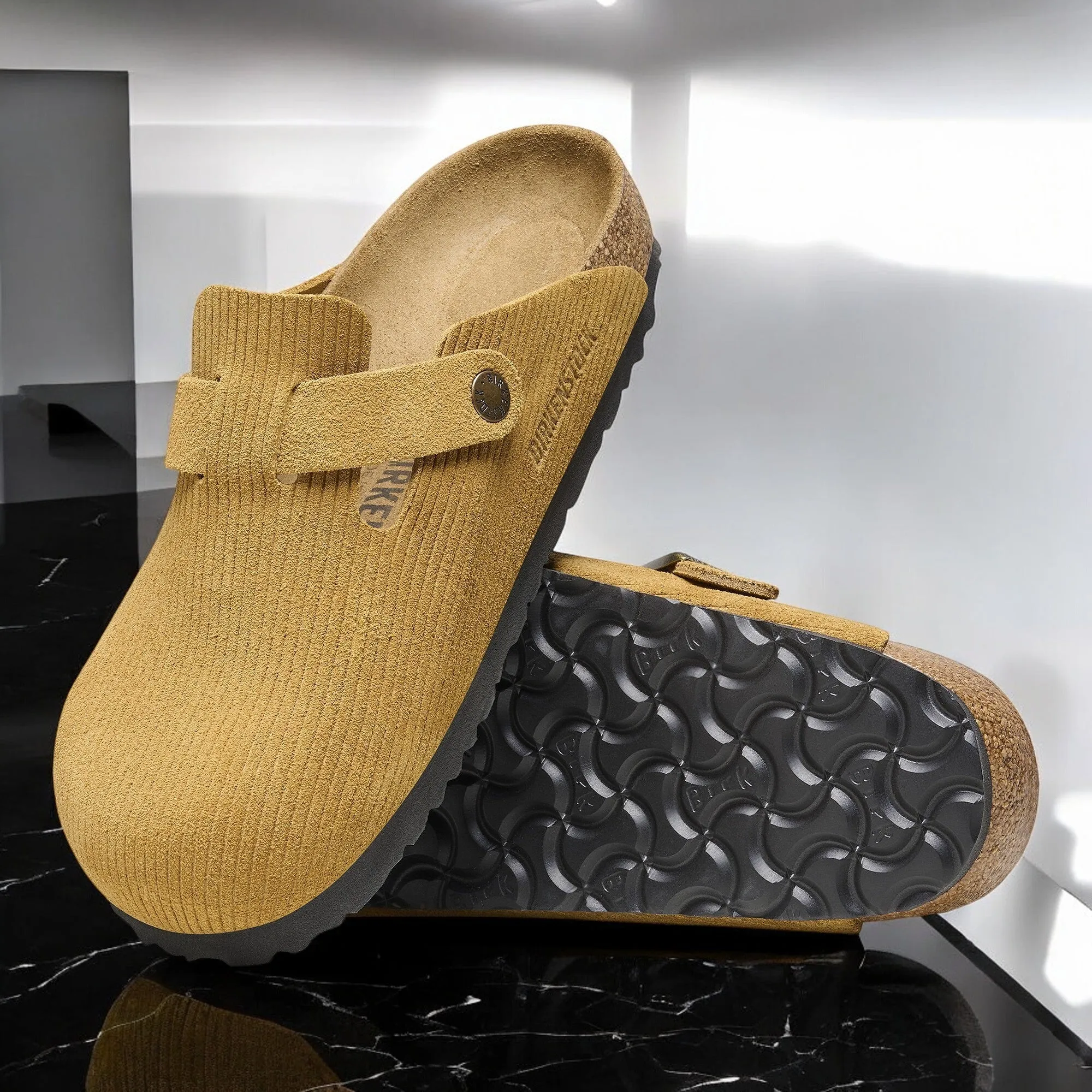 Unisex Birkenstock Boston Suede Embossed 'Regular Fit' sold by Zulily product image thumbnail 5