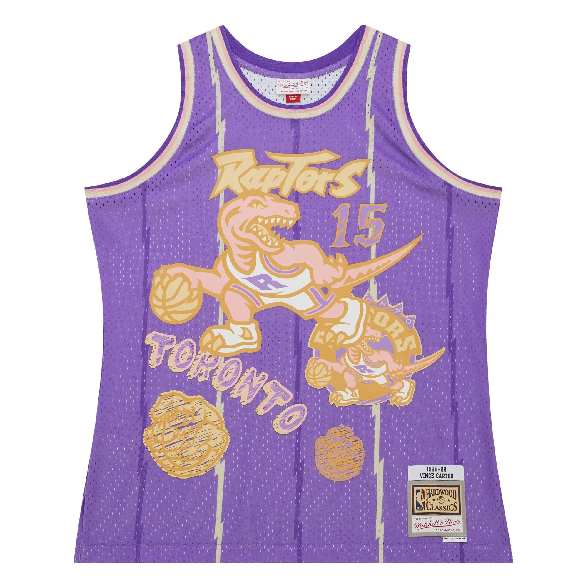 Men's Mitchell & Ness Sidewalk Sketch Swingman Jersey Raptors 1998 Vince Carter sold by Zulily product image thumbnail 2