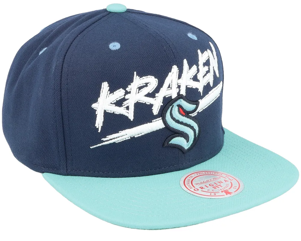 Men's Mitchell & Ness Nhl Transcript Snapback Kraken sold by Zulily