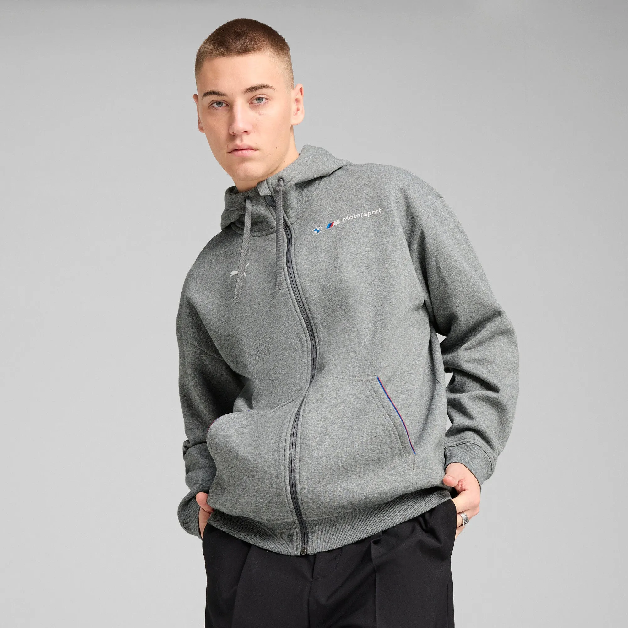 Men's Puma Bmw Motorsport Ess+ Fz Hooded Jacket Fl sold by Zulily product image thumbnail 3